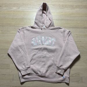 Russell Athletic Calgary university Light Pink Hoodie women’s large